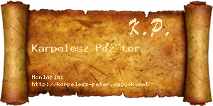 Karpelesz Péter névjegykártya